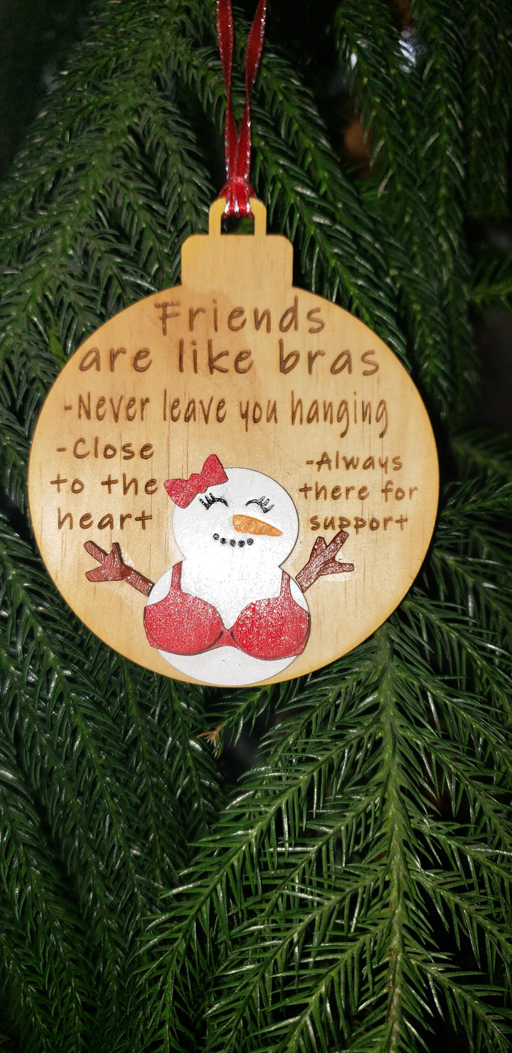 Friends Are Bras Christmas Tree Ornaments