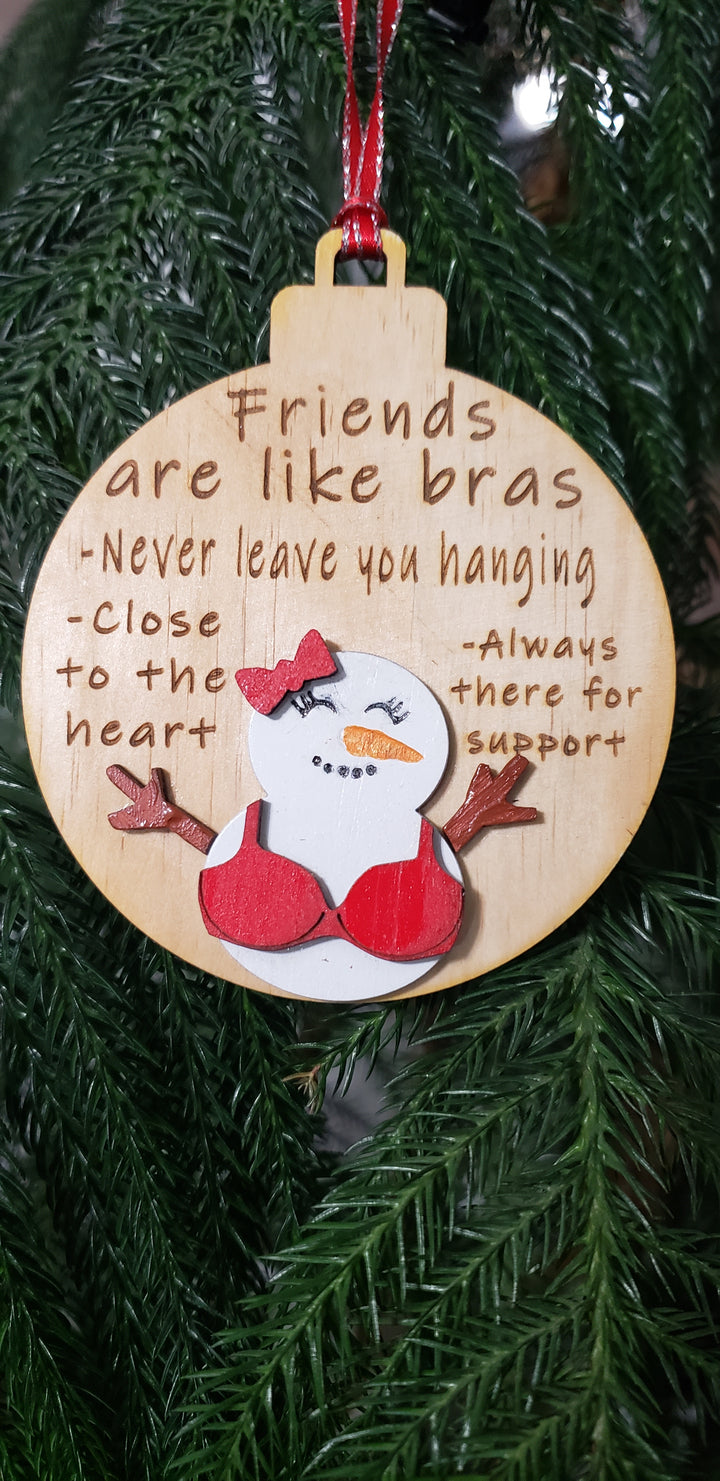 Friends Are Bras Christmas Tree Ornaments