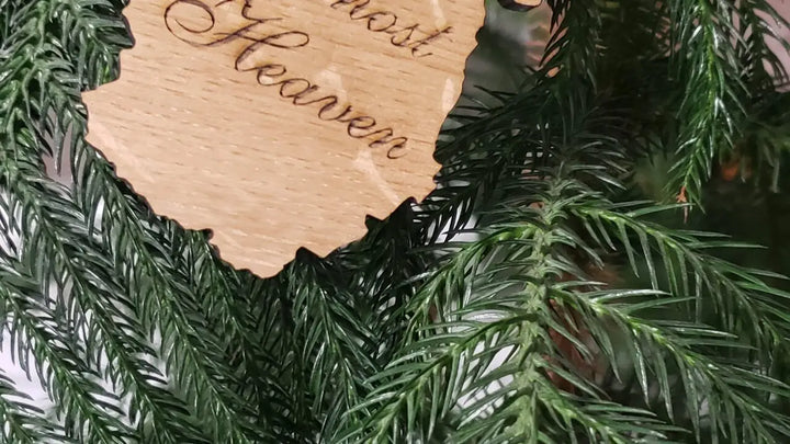 West Virginia “Almost Heaven” Christmas Tree Ornament – Crafted from Local Hardwood