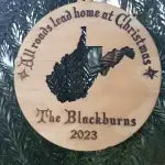 WV All Roads Christmas Tree Ornaments – Crafted from Authentic WV Hardwood