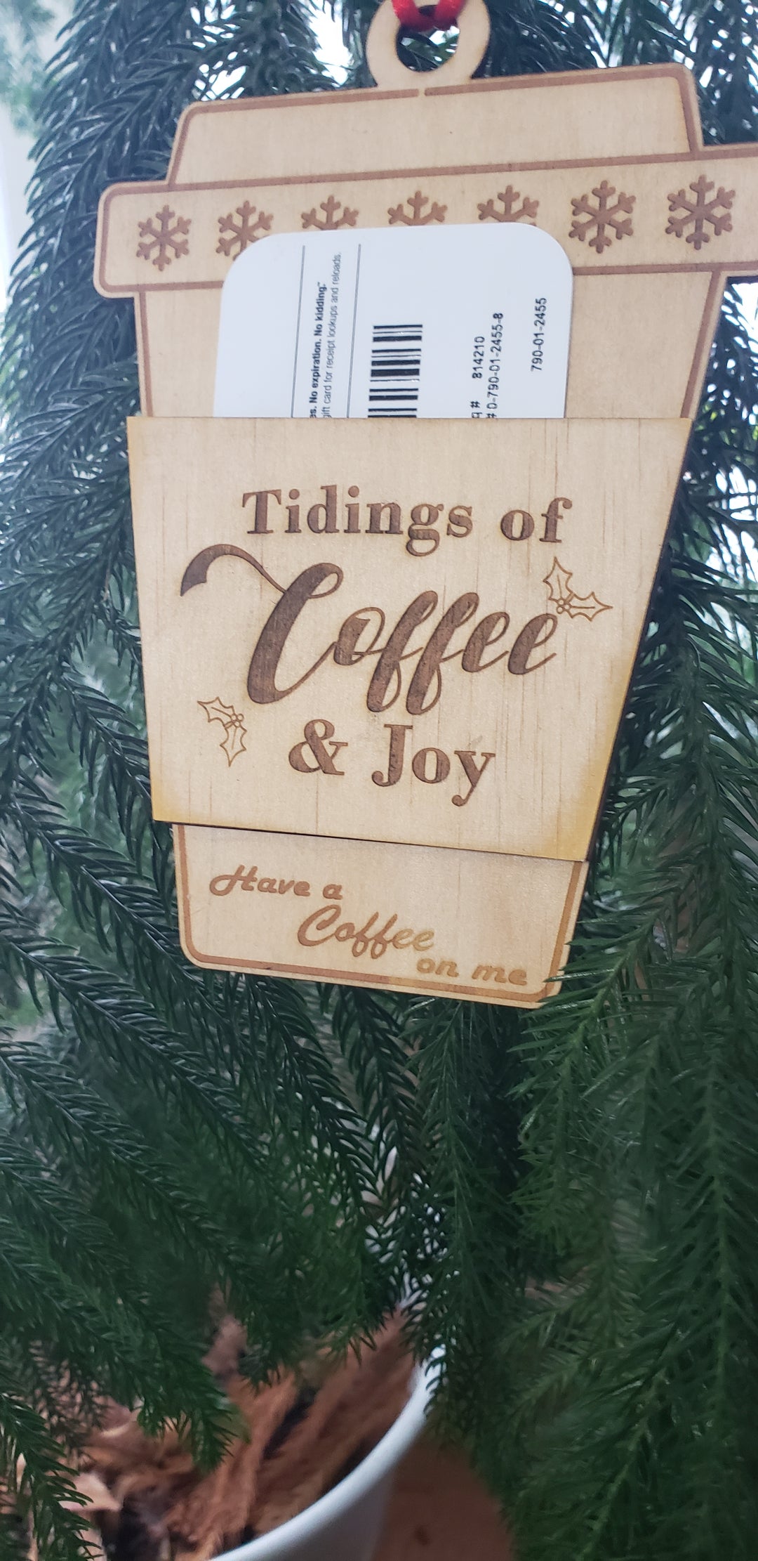 Wood Gift Card Ornament