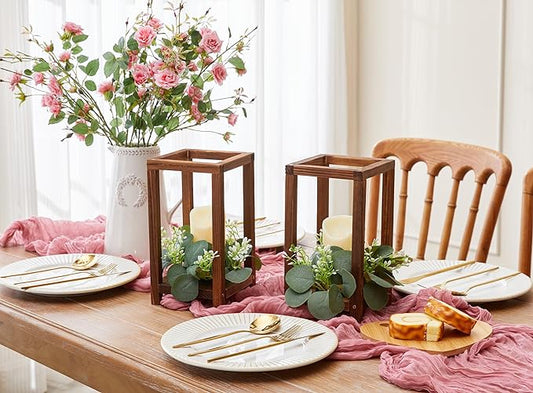 Wooden Candle Holder Centerpiece