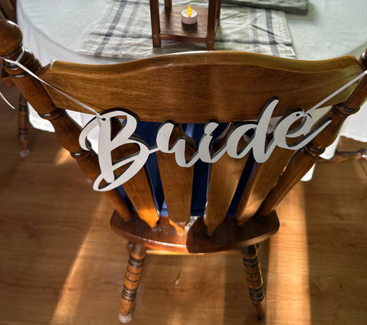 Wedding Party Chair Sign