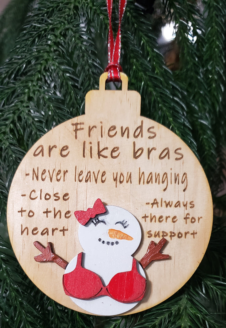 Friends Are Bras Christmas Tree Ornaments