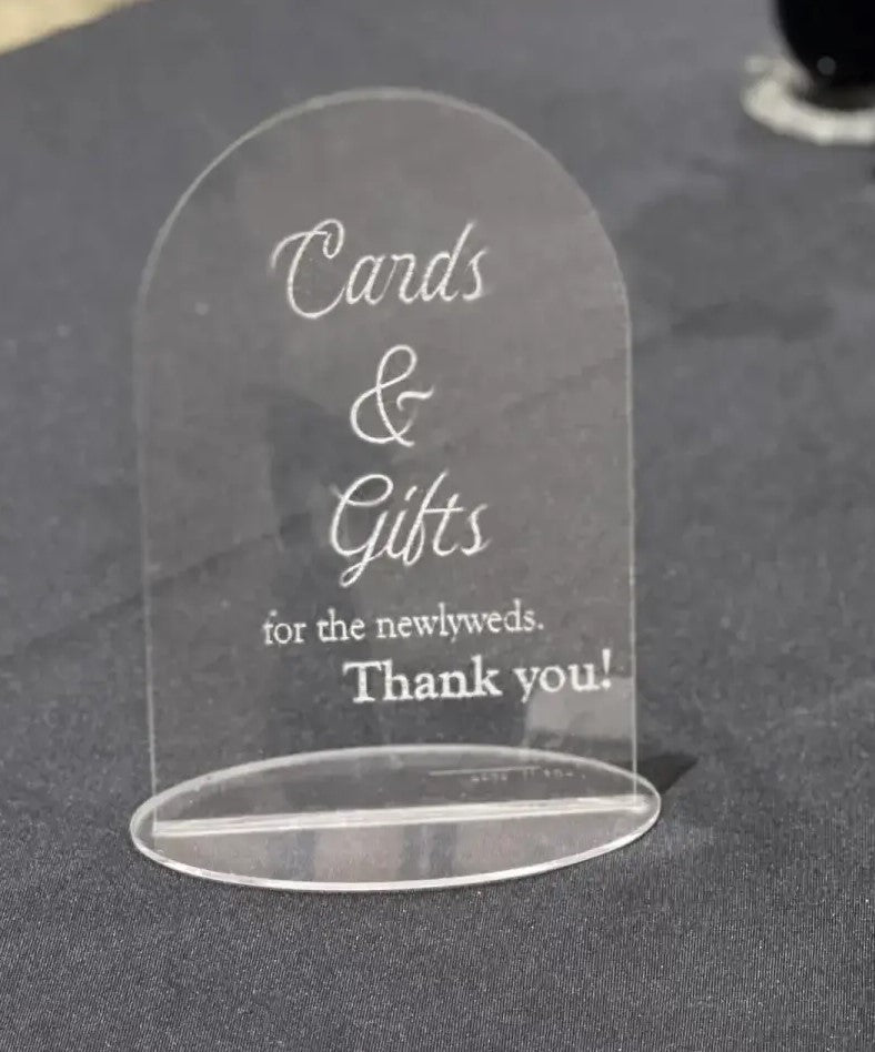 Custom Clear Acrylic Wedding Signs