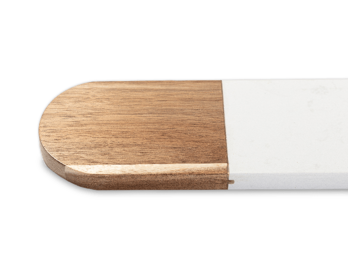 White Marble And Acacia Wood Serving Board