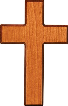 Custom Hard Wood Straight Edge 11" x 7" Cross