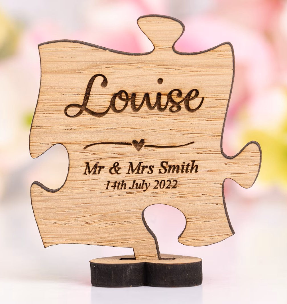 Jigsaw Puzzle Piece Name Placard