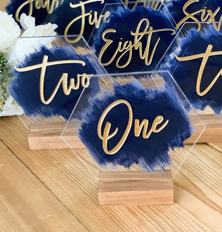 Custom Acrylic Wedding Table Number Sign