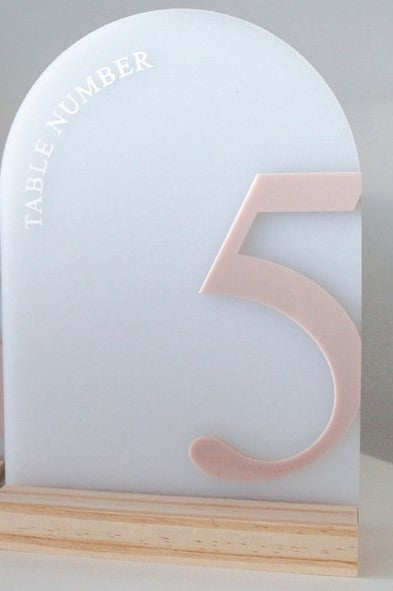 Custom Acrylic Wedding Table Number Sign