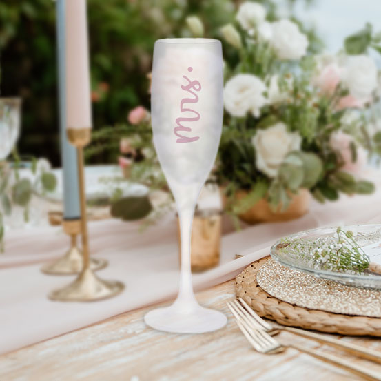 6oz Frosted Flute Champagne Glass